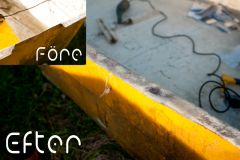 Före/efter trasig reling