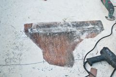 Lossat golv borttaget